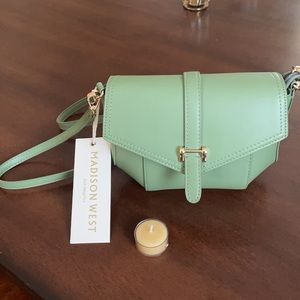 Madison West Sage Green Mini Purse Clutch